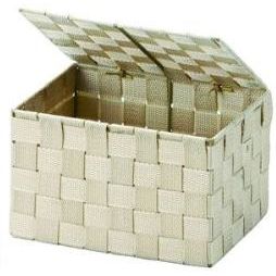 ちどり産業 PPストラップバスケット フタ付きボックス 58-81BG [ベージュ]