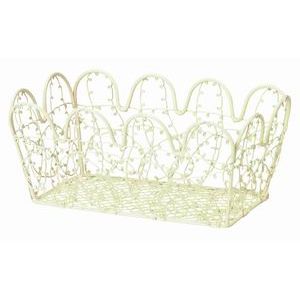 ちどり産業 ワイヤーバスケット 80-58 [アイボリー]