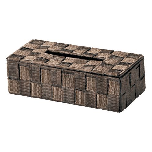 ちどり産業 PPストラップバスケット ティッシュケース 58-75DBR [ダークブラウン]