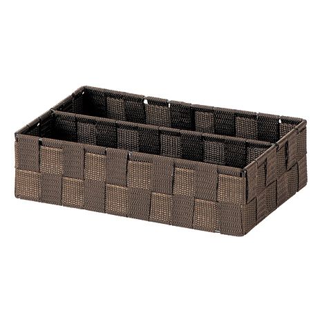 ちどり産業 PPストラップバスケット 仕切収納 58-74DBR [ダークブラウン]