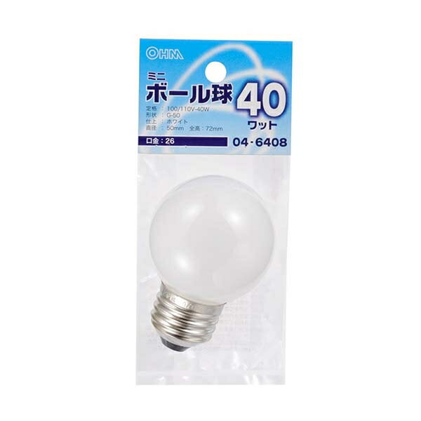 ߥ˥ܡ(40W/ۥ磻/G50/E26) (LB-G5640-W)
