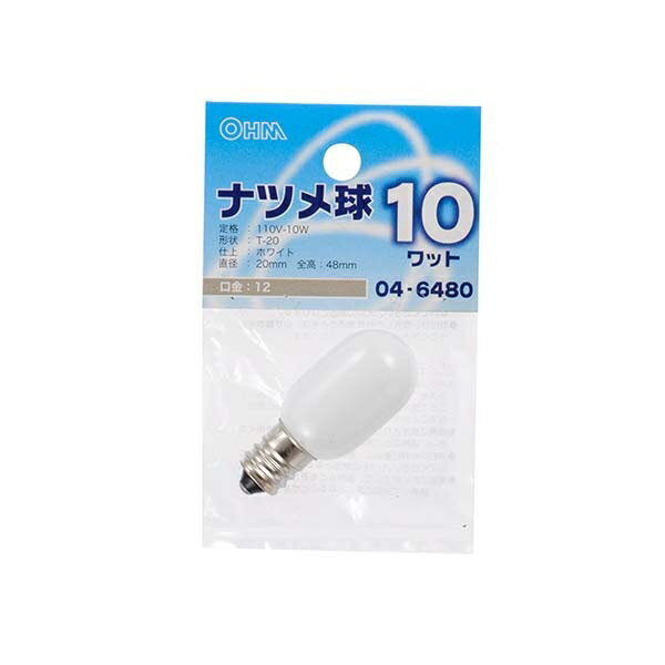 ナツメ球(10W/ホワイト/E12) (LB-T0210-W) [キャンセル・変更・返品不可]