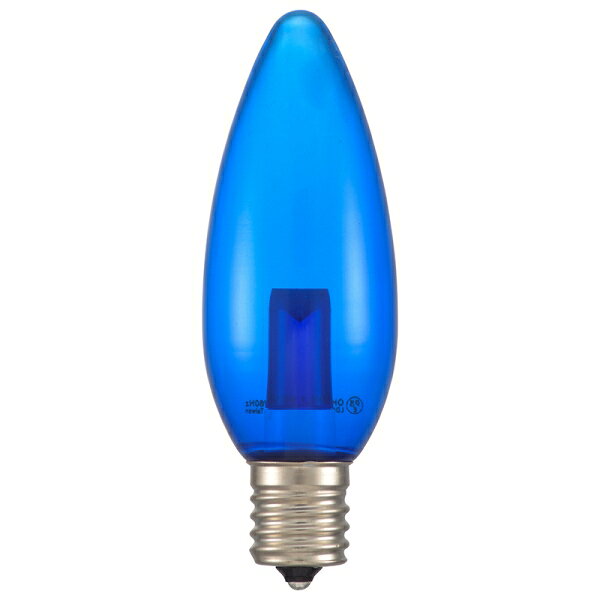 LEDシャンデリア形(装飾用/1.2W/1lm/クリア青色/C32/E17) (LDC1B-G-E17 13C) [キャンセル・変更・返品不可] [2]