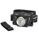 リュックバンド付 LEDヘッドライト(100lm/単4形×3本使用/連続使用時間5時間/ブラック) (LC-SYW1-K)