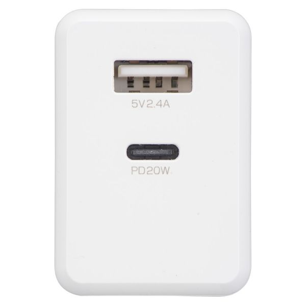 AC充電器(PD対応/Type-C+Type-A/最大32W/AC100-240V対応/ホワイト) (MAV-AP2U30-W) [キャンセル・変更・返品不可]