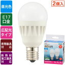 LED電球 小形(40形相当/560 lm/昼光色/E17/広配光200°/密閉器具対応/断熱材施工器具対応/2個入) (LDA4D-G-E17 IS51 2P...
