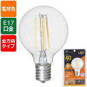 LEDフィラメントタイプ電球 小丸球(40形相当/489 lm/3.5W/電球色/E17/全方向配光290°) (LDA4L-E17 C6/LBG5) [キャン...