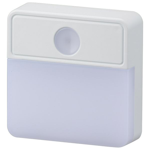 LEDナイトライト 薄型(明暗センサー式/45 lm/電球色/ホワイト) (NIT-ALA6MSQ-WL)