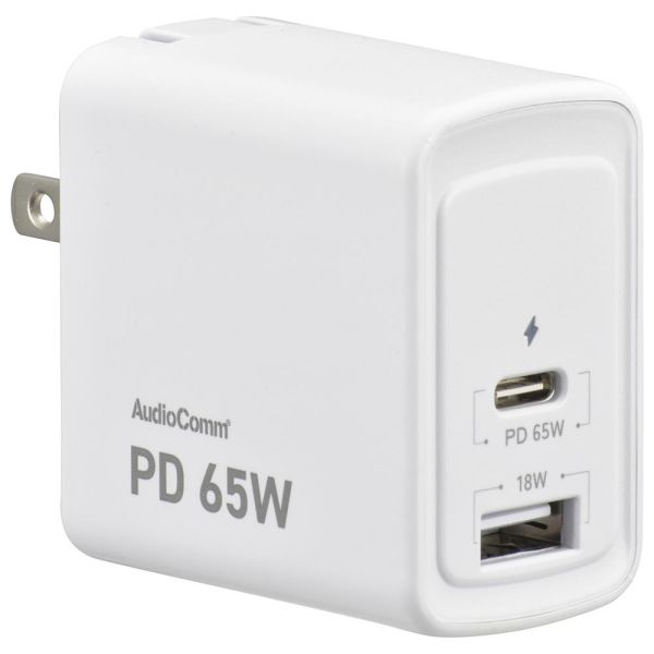ACŴ(GaN /Type-A+Type-C/USB PD/65WŤˤ®/ۥ磻) (MAV-AUPD65-W) ...