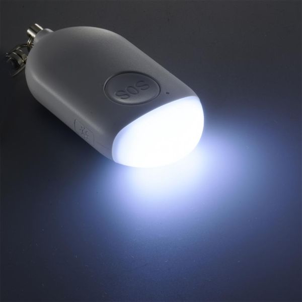 LEDミニライト(大音量90dB/15 lm/充電式/USBケーブル付属/ホワイト) (KH-SOS1-W) [キャンセル・変更・返品不可]