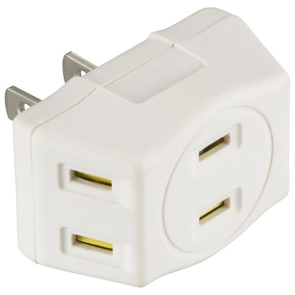 トリプルタップ(3個口/シャッター付/ホワイト) (HS-TM3MT3PBT-W)