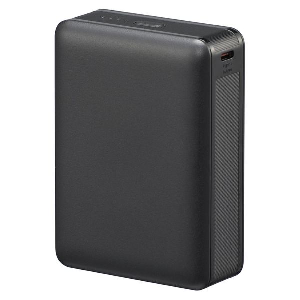 モバイルバッテリー(20000mAh/スマホ充電4回/PD20W/USB CtoCケーブル付/ブラック) (SMP-PD200-K)