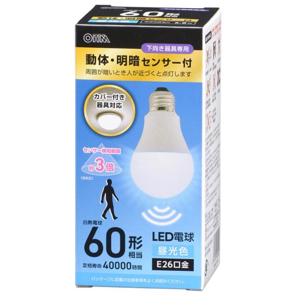 LED�ŵ�(60������/ư�Ρ����ť��󥵡���/�������������/�����/930 lm/E26/6.8W) (LDA7D-G-MW)