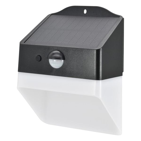 センサーウォールライト(人感/200lm/ソーラー発電式/昼光色/保護等級IP65/ブラック) (LT-SSP20DW)