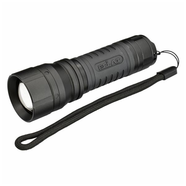 ラバーグリップLEDズームライト(白色系LED/調光2段階/290 lm/連続点灯18時間LOW/単4形×3本使用/防水仕..