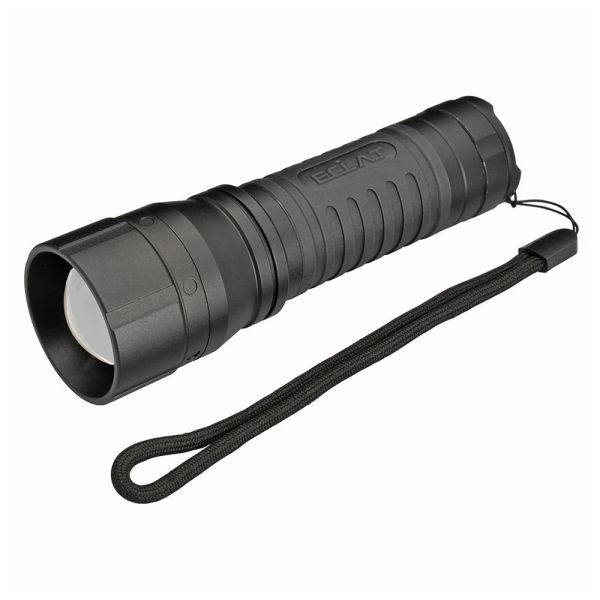 ラバーグリップLEDズームライト(白色系LED/調光2段階/530 lm/連続点灯13時間LOW/単4形×4本使用/防水仕様IPX4) (LHA-Z50A7)