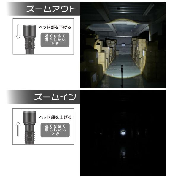 LEDアルミ懐中ライト(170 lm High時/単4形×1本・2本使用/保護等級 IPX4) (LHA-P17A5)