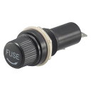 ヒューズホルダー(パネル取付用 厚さ最大4.5mm/6×30型用/10A-250V) (KIT-NR313)