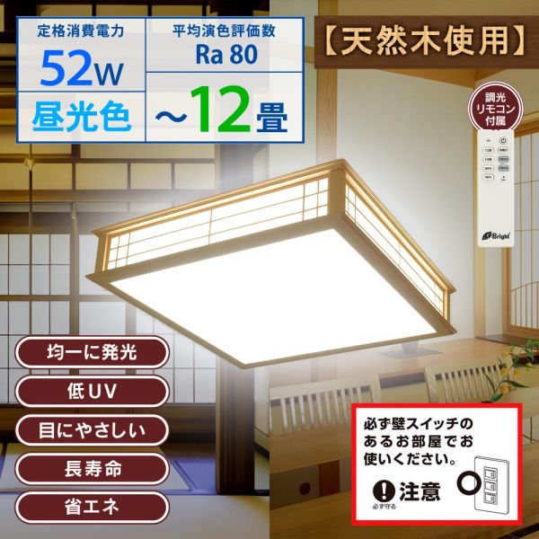 ����LED������󥰥饤��(��12��/52W/4700 lm/�����/Ĵ����⥳����°) (LE-W50DBK2-K)