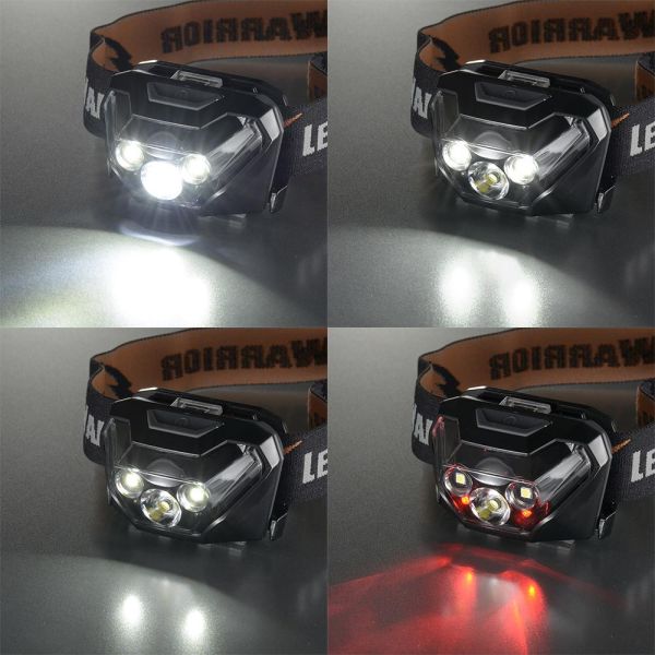 LEDヘッドライト(ライト角度調整機能付き/単4形×3本使用/HIGH 550 lm/連続使用2.5...