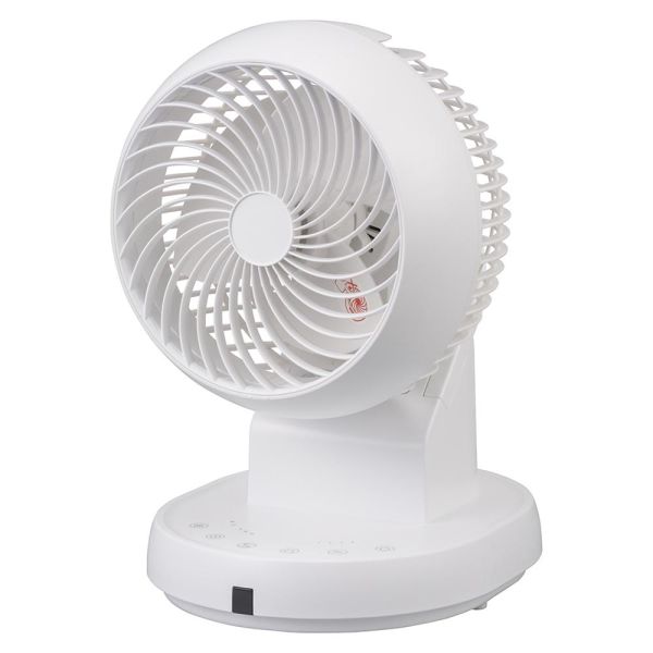 サーキュレーター(360°自動首振/60°左右自動首振/風量4段階/羽根サイズ15cm/〜12畳/リモコン付/ホワイ..