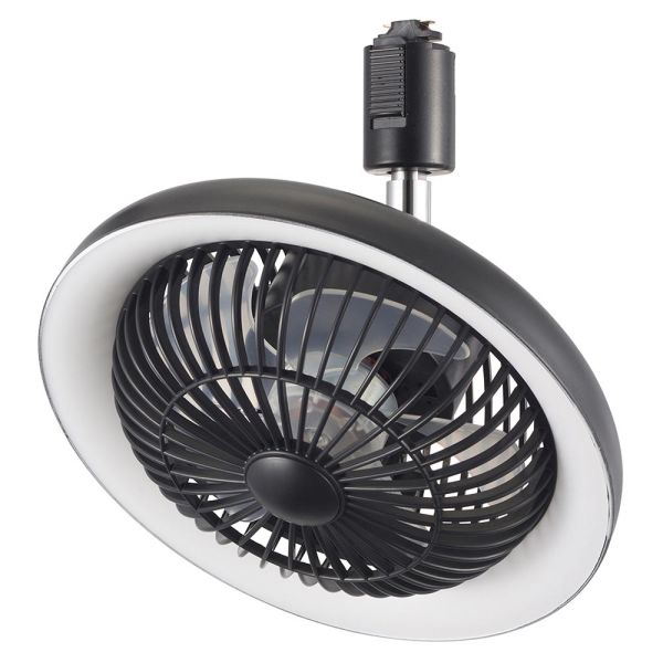 ファン付きLEDレールライト(10W/270 lm/ブラック) (ORL-FL01-K)