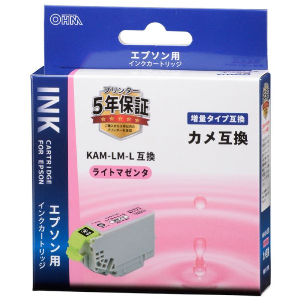 Ink Cartridges - エプソン 増量タイプ カメ KAM-LM-L互換インク(ライトマゼンタ×1) (INK-EKAMXL-LM)