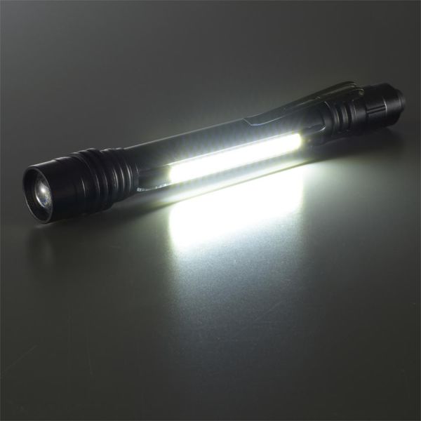 2WAYペンライト(COB＆LED/160 lm/ZOOM付/単4形×2本使用) (LHA-PZ16A7)