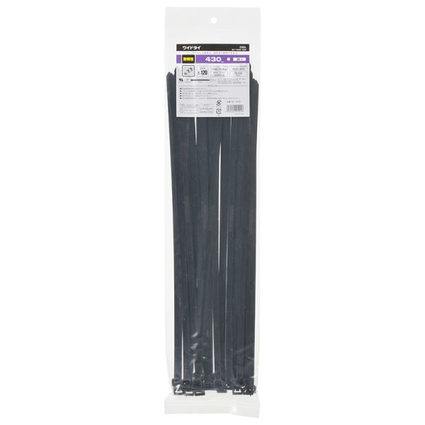 耐候性ワイドタイ(430mm/黒/30本入り) (WLT-N430-K30P)