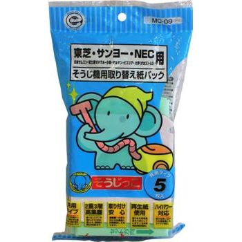　ギフトサービスについて・商品名: そうじっこ 東芝・サンヨー・NEC用 5枚入り・型番: MC-08・JANコード: 4978406002866・販売元: アイム【特長】● 東芝などの掃除機に共通して使える取り替え紙パックです。● 2重3層構造。吸い込んだダニや細かいホコリを外に漏らさず、掃除機の吸引力を高めます！● 再生紙使用。限りある地球資源を大切にしています！(日本環境協会認定商品)● 5枚入り※ 下記の品番の紙パックを使用している一般家庭用掃除機に共通してご使用いただけます。[ 東芝 ] VPF-2、VPF-4、VPF-5、VPF-6、VPF-21[ サンヨー ] SC-P2、SC-P3、SC-P4、SC-P5、SC-P6、SC-P6N[ NEC ] CL-3P、CL-4P、CL-6P[ 日本サムスン ] SC-P3、SC-P4、SC-P5、SC-P6N[ 富士通ゼネラル ] ECP-36S、ECP-58S、ECP-62S、ECP-64S[ 小泉 ] KCP-5004SA、KCP-5006TO、[ マルマン ] CP-11、CP-22[ ピエリア ] DCP-2[ 大宇(ダカス) ] DKP-1[ LG ] PB-20CV※製品の仕様は予告なく変更されることがあります。商品特徴一覧【生活家電 → 掃除機紙パック → 汎用タイプ】、MC-08、アイム、07-0371、4978406002866、通信販売、通販、販売、買う、購入、お店、売っている、ショッピング▼関連商品はこちら。そうじっこ 東芝用5枚入り シール弁付き MC-03Sそうじっこ ナショナル用10枚入り MC-101そうじっこ 三菱用5枚入り MC-04そうじっこ 日立用5枚入り MC-02そうじっこ ナショナル用5枚入り MC-01MLそうじっこ 日立・三菱・シャープ用 10枚入り (MC-107)そうじっこ 東芝・サンヨー・NEC用 10枚入り (MC-108)そうじっこ 日立・三菱・シャープ用 5枚入り (MC-07)そうじっこ そうじ機取り替えパック(各社共通タイプ/5枚入) (MC-09)そうじっこ そうじ機取り替えパック(各社共通タイプ/10枚入) (MC-109)【そうじっこ 東芝・サンヨー・NEC用 5枚入り (MC-08)】広告文責(有)イースクエアTEL:0120-532-772・商品名: そうじっこ 東芝・サンヨー・NEC用 5枚入り・型番: MC-08・JANコード: 4978406002866・販売元: アイム【特長】● 東芝などの掃除機に共通して使える取り替え紙パックです。● 2重3層構造。吸い込んだダニや細かいホコリを外に漏らさず、掃除機の吸引力を高めます！● 再生紙使用。限りある地球資源を大切にしています！(日本環境協会認定商品)● 5枚入り※ 下記の品番の紙パックを使用している一般家庭用掃除機に共通してご使用いただけます。[ 東芝 ] VPF-2、VPF-4、VPF-5、VPF-6、VPF-21[ サンヨー ] SC-P2、SC-P3、SC-P4、SC-P5、SC-P6、SC-P6N[ NEC ] CL-3P、CL-4P、CL-6P[ 日本サムスン ] SC-P3、SC-P4、SC-P5、SC-P6N[ 富士通ゼネラル ] ECP-36S、ECP-58S、ECP-62S、ECP-64S[ 小泉 ] KCP-5004SA、KCP-5006TO、[ マルマン ] CP-11、CP-22[ ピエリア ] DCP-2[ 大宇(ダカス) ] DKP-1[ LG ] PB-20CV※製品の仕様は予告なく変更されることがあります。※お客さま都合による、ご注文後の[キャンセル][変更][返品][交換]はお受けできませんのでご注意下さいませ。※当店では、すべての商品で在庫を持っておりません。記載の納期を必ずご確認ください。※ご注文いただいた場合でもメーカーの[在庫切れ][欠品][廃盤]などの理由で、[記載の納期より発送が遅れる][発送できない]場合がございます。その際は、当店よりご連絡させていただきます。あらかじめご了承ください。※リニューアル等により パッケージ、仕様、セット内容 が変更になる場合がございます。予めご了承下さい。※製品の詳細については、メーカーの製品ページをご覧ください。こちらの商品は【お取り寄せ(5〜7営業日以内に発送予定)】となります。あらかじめご了承くださいませ。