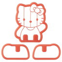 ハローキティ おやつタイム 立体クッキー抜き型