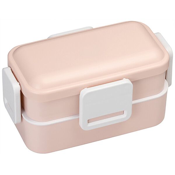 くすみピンク 抗菌食洗機対応2段ふわっと弁当箱 スケーター