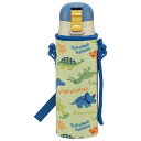 DINOSAURS PICTURE BOOK ロック付ワンプッシュダイレクトボトル470ml ボトルカバー付 スケーター