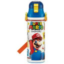 スーパーマリオ 23 超軽量ロック付ワンプッシュダイレクトステンレスボトル 580ml スケーター