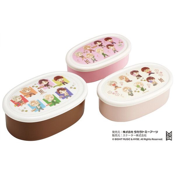 TinyTAN 抗菌 シール容器 3Pセット スケーター [キャンセル・変更・返品不可]のサムネイル