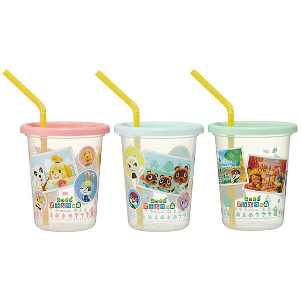 あつまれ どうぶつの森 23 ストロー付きタンブラー 320ml 3個セット スケーター [キャンセル・変更・返品不可]のサムネイル
