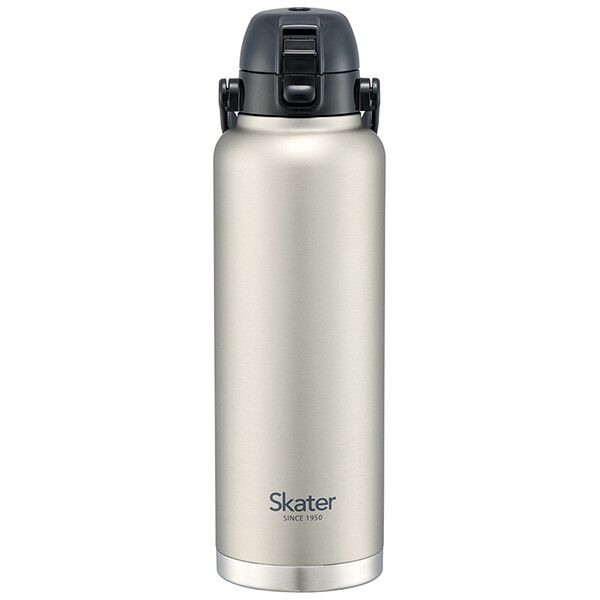 シルバー ハンドル付ワンプッシュダイレクトステンレスボトル 1500ml スケーター
