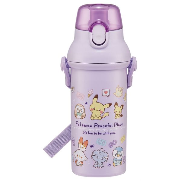 Other - ポケピース 24 抗菌 食洗機対応 直飲みプラワンタッチボトル 水筒 スケーター