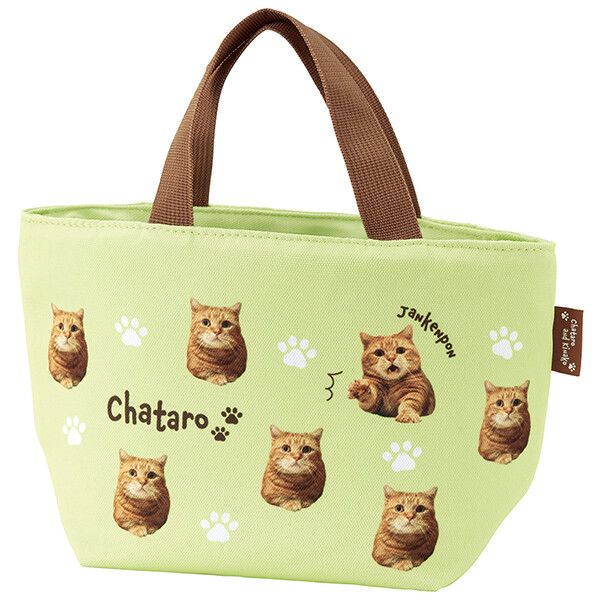 茶太郎ときなこ 帆布ランチトートバッグ(ファスナー付) スケーター