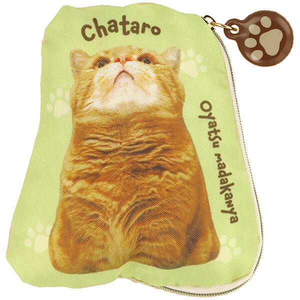 茶太郎ときなこ ダイカットポーチ 全身 スケーター