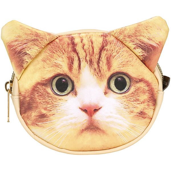 茶太郎ときなこ きなこ ダイカットポーチ フェイス スケーター