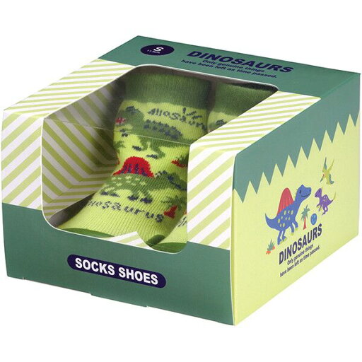 DINOSAURS PICTURE BOOK ソックスシューズ S (11.9cm) ギフトボックス入り スケーター DINOSAURS PICTURE BOOK ソックスシューズ S (11.9cm) ギフトボックス入り スケーター