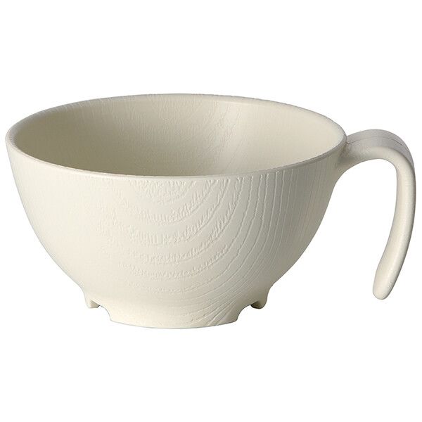 NEXT FEEL クリーム 木目 持ちやすい汁椀ハンドル付 スケーター