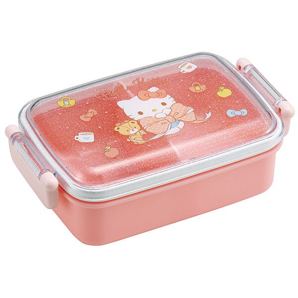 Lunch Boxes - ハローキティ ビッグリボン 抗菌 食洗機対応 ふわっとフタタイトランチボックス角型 スケーター