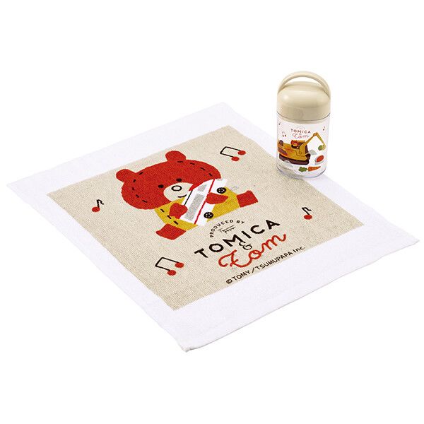 つむぱぱ トミカとトム 抗菌ケース付きおしぼり スケーター