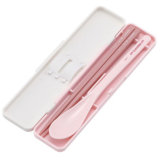 らぶいーず 抗菌 音のならないコンビセット 箸18cm スケーター