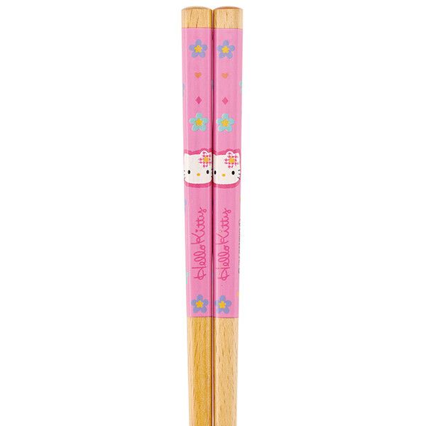 イースクエアのハローキティ カオハナ 四角先丸箸 21cm スケーター｜アングル2