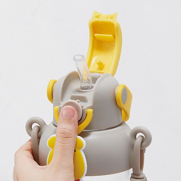 くまのプーさん ラバーマスコット付ストローボトル スケーター