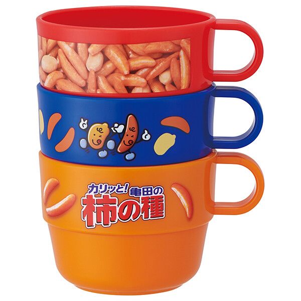 亀田製菓 柿の種 スタッキングコップ 3P セット スケーター