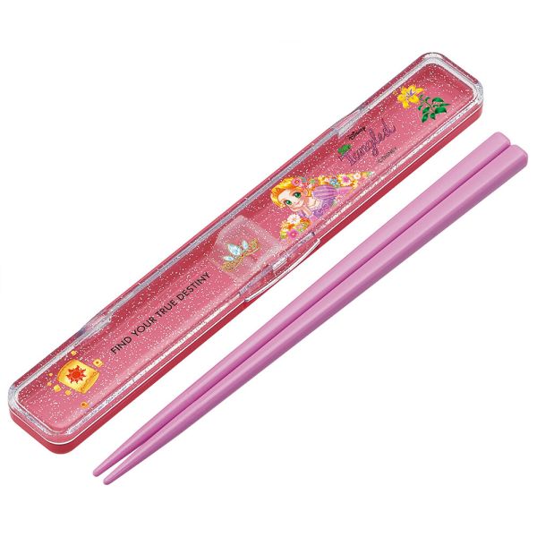 ラプンツェル/中川翔子 抗菌 音のならない箸・箸箱セット 箸18cm スケーター